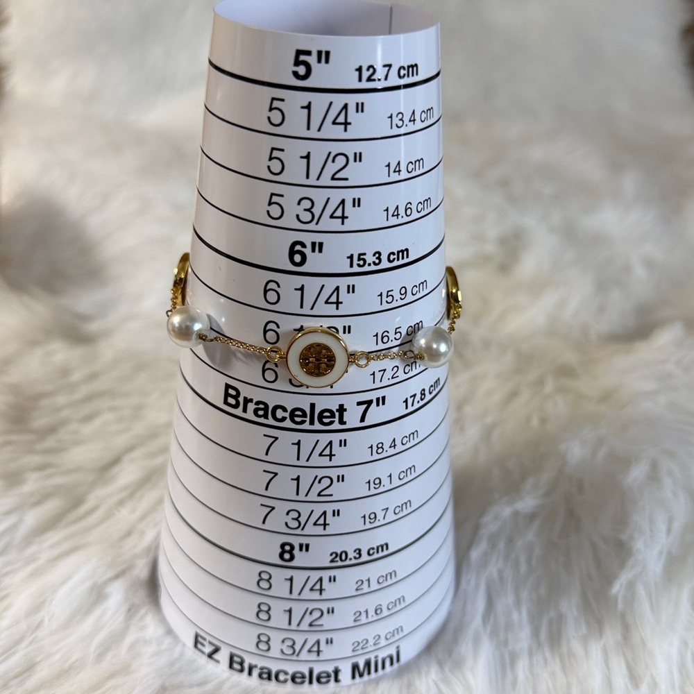 NWT Tory Burch Kira 18K-gold-plated and cultured pearl bracelet - Picture 2 of 5